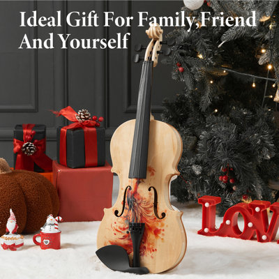 Professional 4/4 Full-Size Violin - Premium Sound, Durable & Lightweight Design with Complete Accessories, Exquisite Handcrafted Finish, Ideal Unique Gift for Musicians