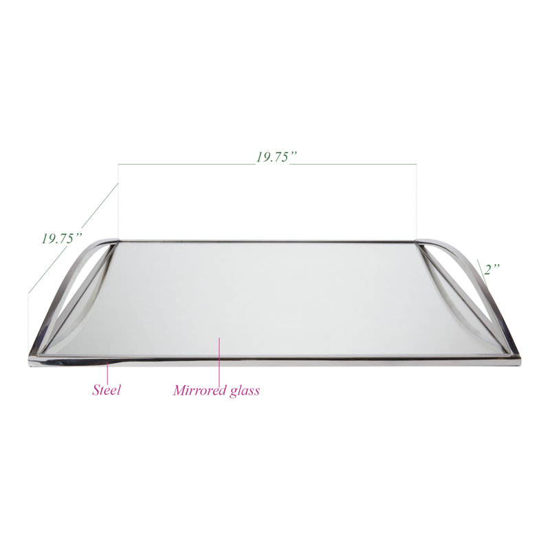 Plateau en acier inoxydable carré