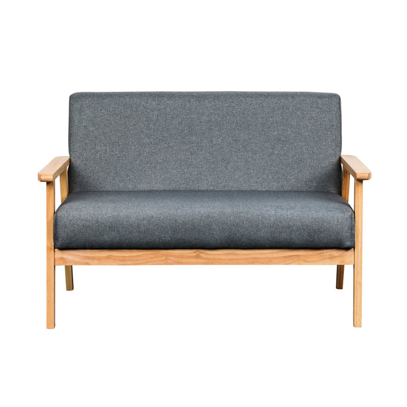Décoration intérieure: table basse, chaise, bois massif, chaise de table en lin gris, siège rembourré
