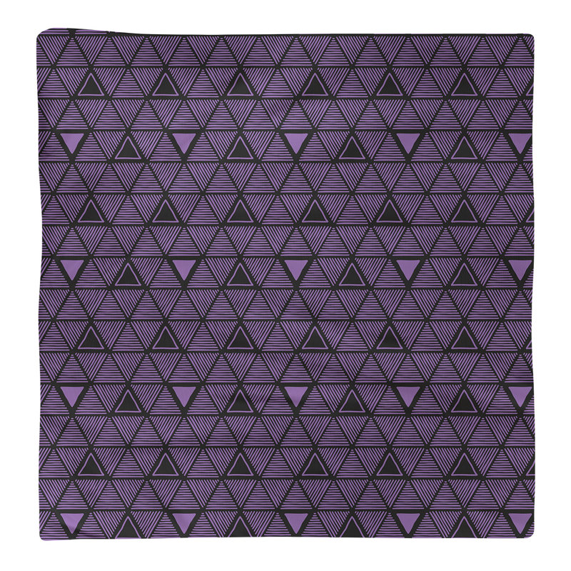 Jordao Cotton Abstract Square Napkin, Violet, 0.1" H x 10" W x 10" D