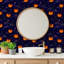 Papier peint auto-adhésif citrouille d'Halloween citrouille d'Halloween incandescent et amovible 24 po x 118 po (60 x 300 cm)-132838542