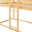 Lit superposé simple en bois massif avec tente - Design de chambre à coucher attrayant