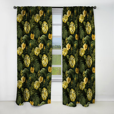 Monstera - motif tropical magique I - Rideau floral - Rideau occultant floral - 1 panneau