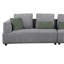Canapé modulaire rembourré gris à 4 coussins