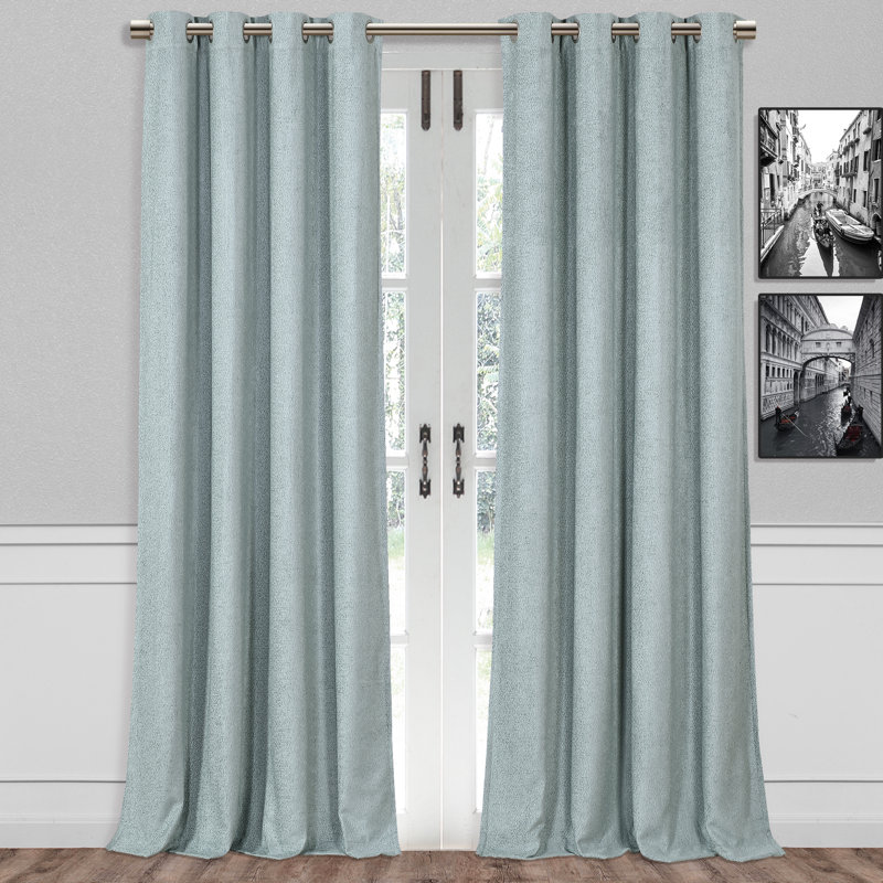 Dhriya Curtain Single Panel, 52" W x 95" L, Spa