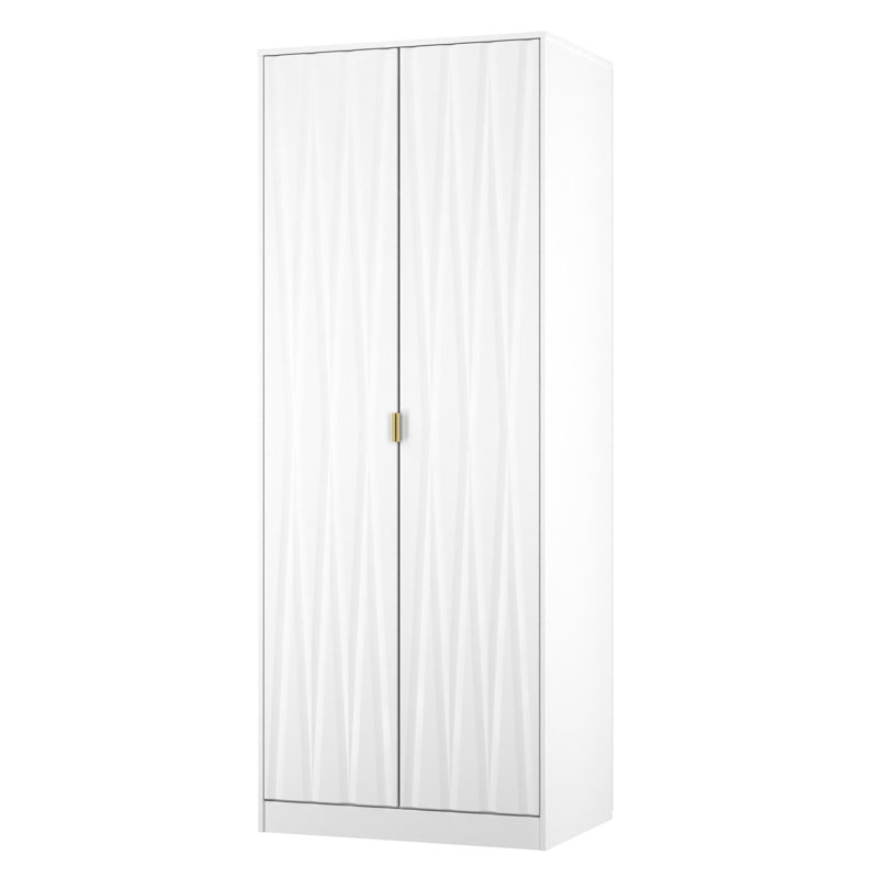Las Vegas 2 Door Robe in White Matt (Ready Assembled), White