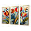 «Green Mid Century Mod Nature Tulip V», ensemble d'art mural abstrait Mid-Century-107213364-107213365