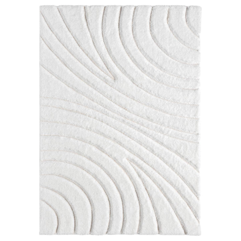 Koo Geometric Cream Area Rug, Rectangle 8' x 10'