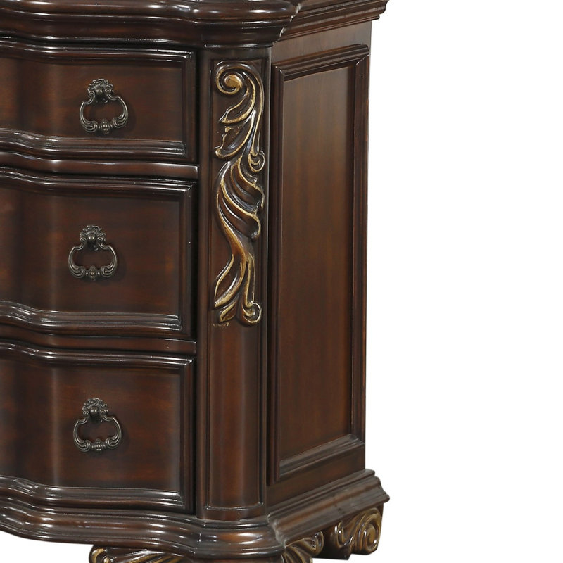 Table de chevet à 3 tiroirs Royal