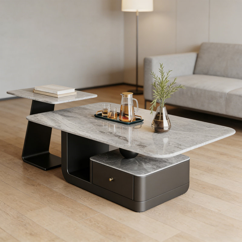 Chestertown, 16.53" H x 39.37" L x 21.65" W, Noir, Gris