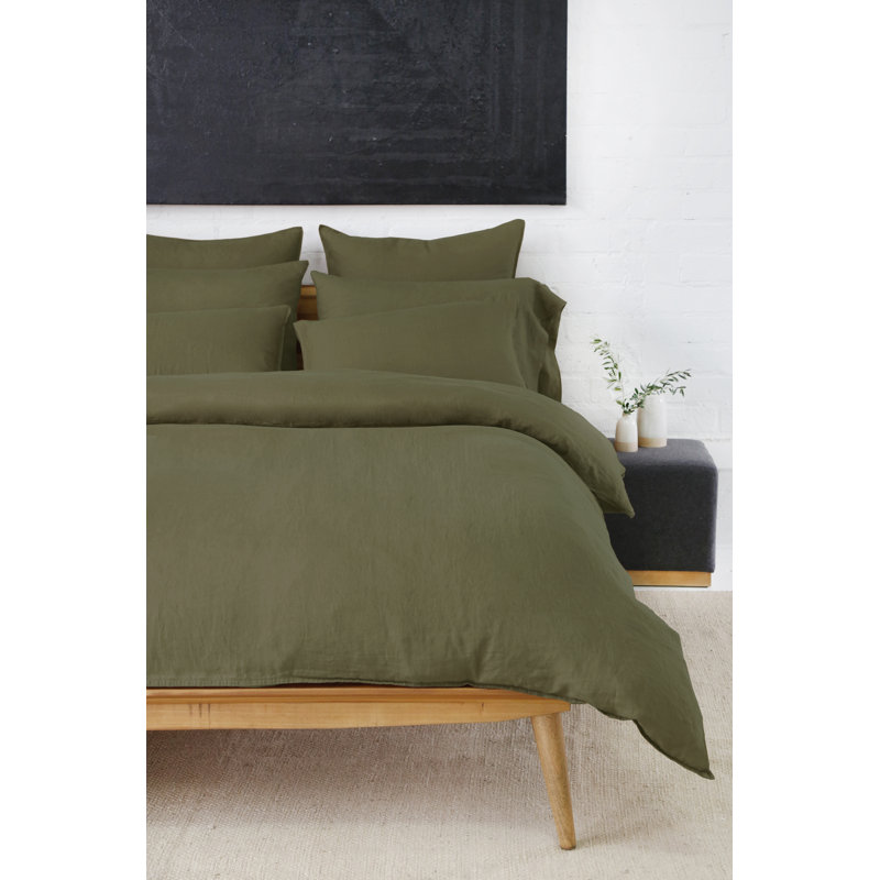 Parker Duvet Cover, King Duvet Cover + 2 King Shams, Sand, Rayon from Bamboo