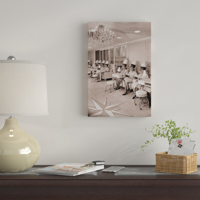 « hairdryers », impression sur toile, H 26 po x l 18 po x P 1,5 po, Toile avec cadre noir, Pas de tapis