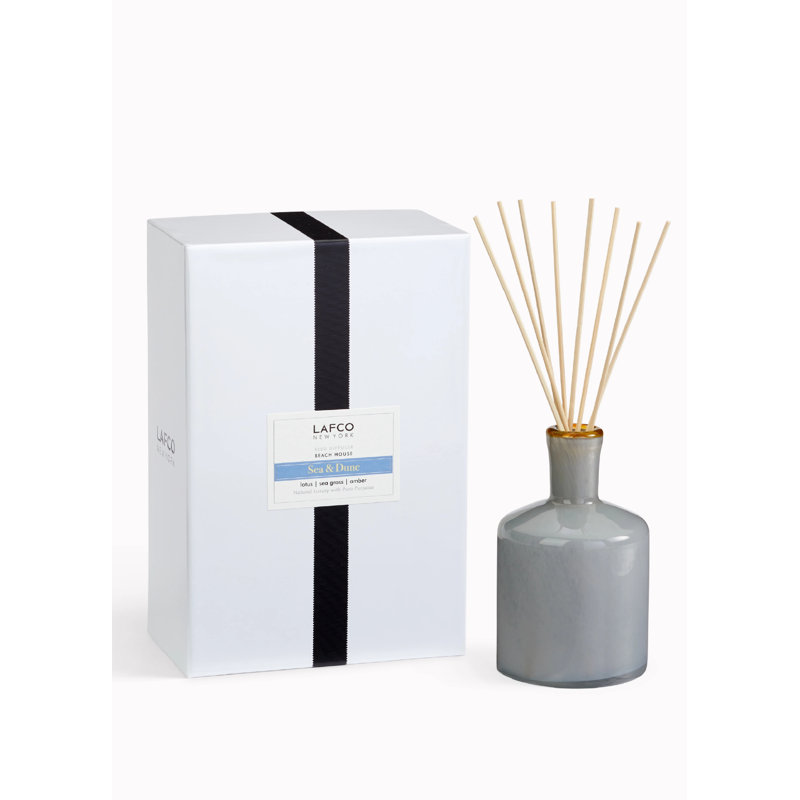 Reed Diffuser, Sea And Dune, Blue, 6.5" H x 4" W x 4" D