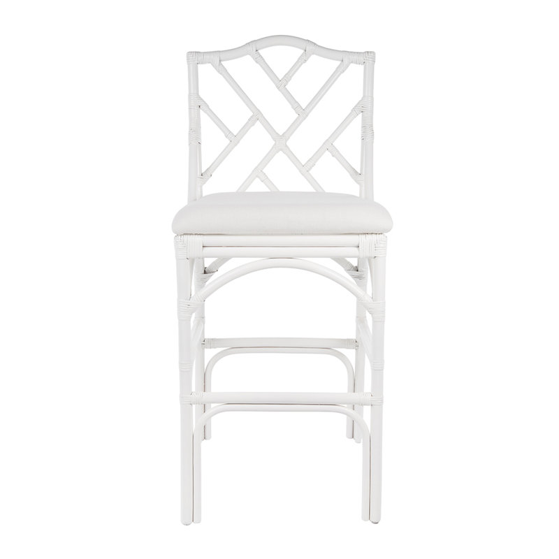 Alderson Upholstered Counter Stool, White, Bar Stool (31.5" Seat Height)