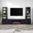 Pierpont Solid Wood 47 inch TV Stand for TVs up to 50 inches with Electric Fireplace, Minimal Installation Required