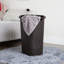  Panier à linge mince 60 L, panier à linge, couvercle, style osier, plastique-73408764