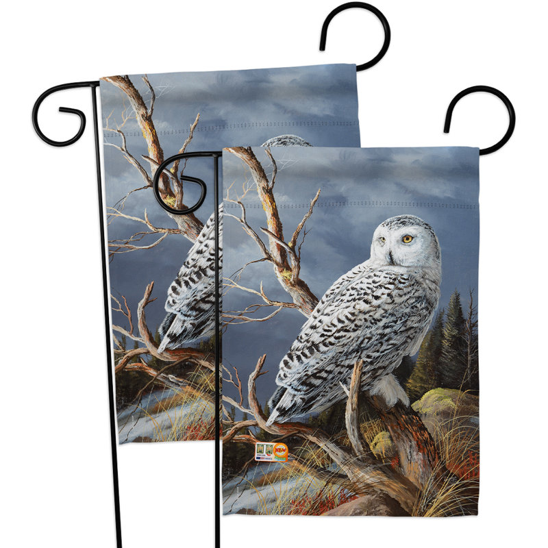 Vantage hibou de polyester de 2 côtés 19 po x l 13 po superior drapeau de jardin