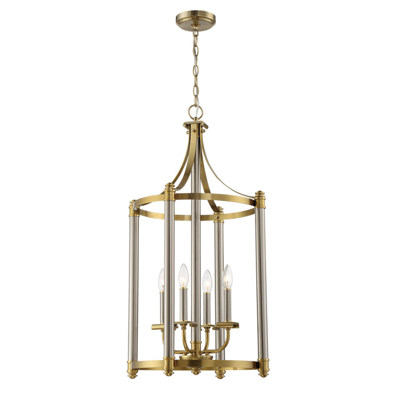 Luminaire suspendu cylindrique à 4 lumières