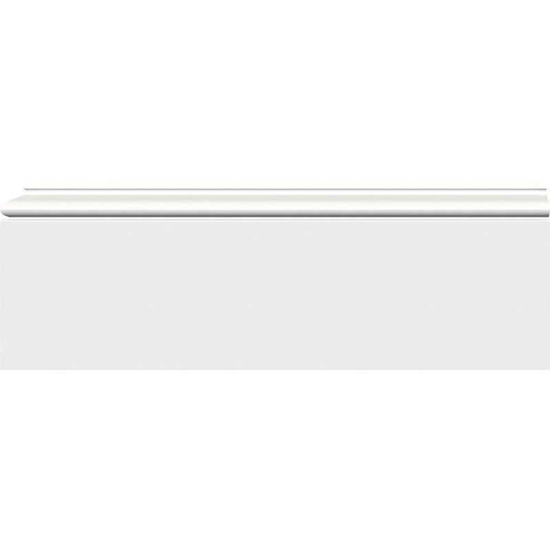 96 in. White PVC Baseboard Moulding