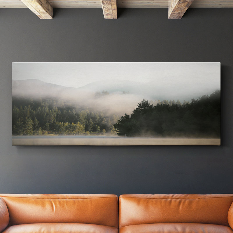 Misty Serenity - Toile tendue avec châssis - Prêt à accrocher, H 12 po x l 30 po
