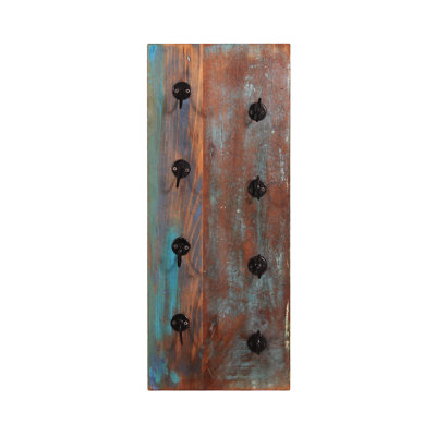 Kraker 4 - Bottle Solid Wood Wine Bottle Rack in Black and Brown
