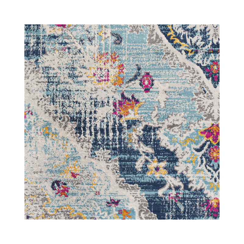 Tapis tissé à la machine Fleeman, Rond 6 pi 7 po