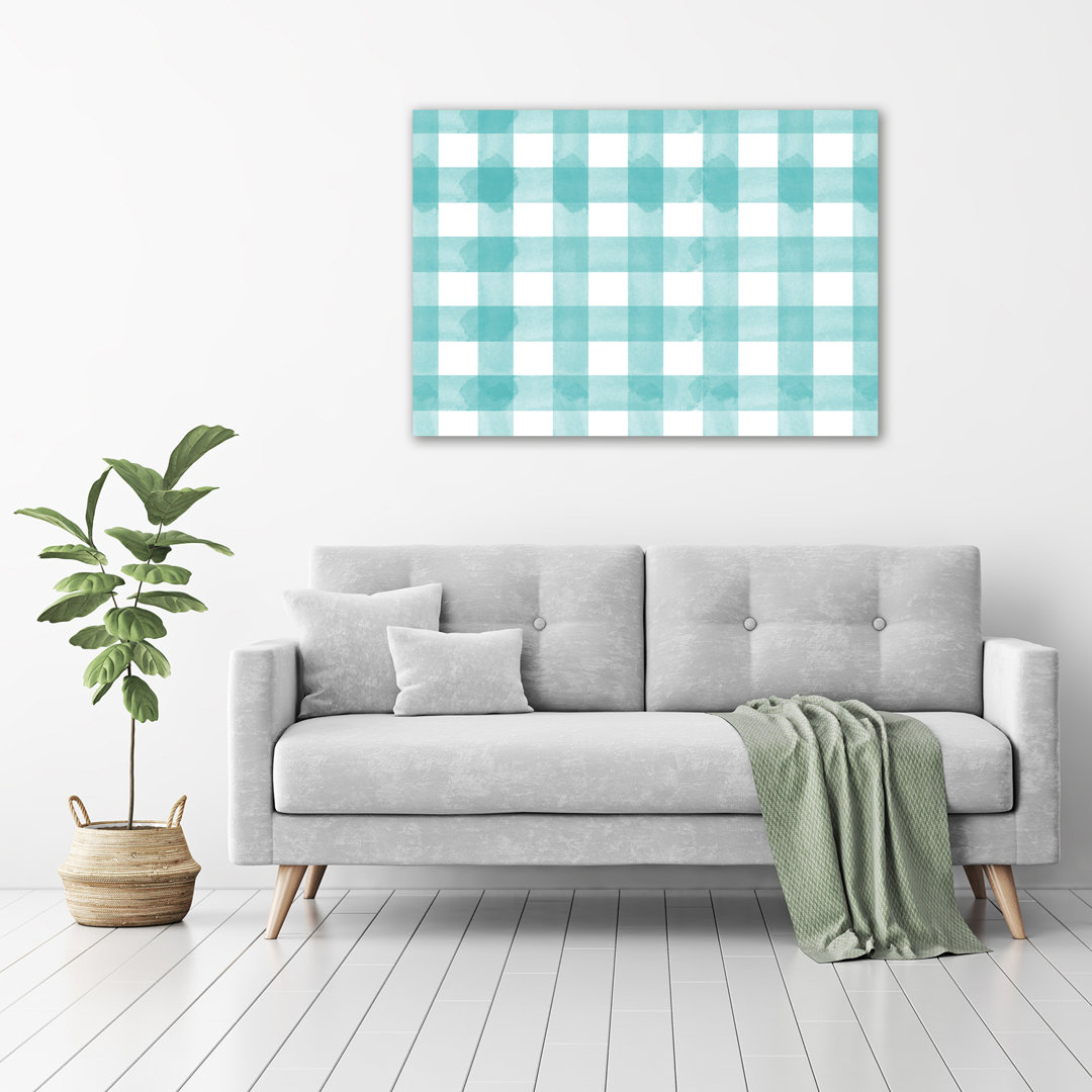 Blue Lattice - Wrapped Canvas Print