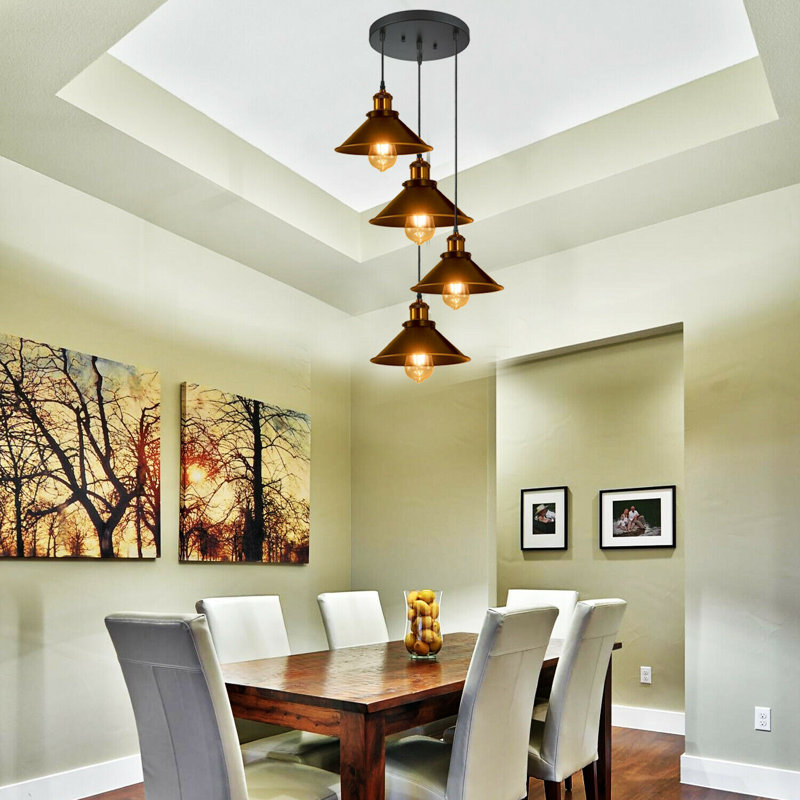 Olamon 4 - Light Black Cluster Pendant