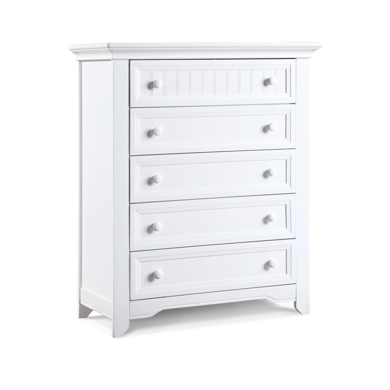 Commode 5 tiroirs Winchester, Blanc