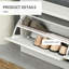 Banc de rangement pour chaussures moderne pour hall d'entrée, rangement avec coussin, 2 tiroirs, tablette réglable-1748227765