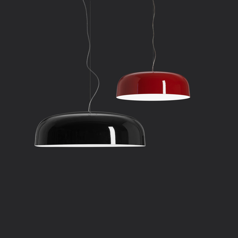 Canopy 1 - Light Pendant, 8.25" H x 23.6" W x 23.6" D, Red