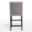 2 tabourets de comptoir Kd, de couleur grise, P 17,75 po x l 23,20 po x l 37,73 po, structure en bois massif, tissu à 100%, option de style K - P 17,75 po x l 23,2 po x H 37,73 po, pieds, revêtement, élégant pour tous les traits