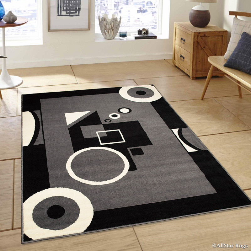 Geometric Indoor Rug, 3'9" x 5'1"