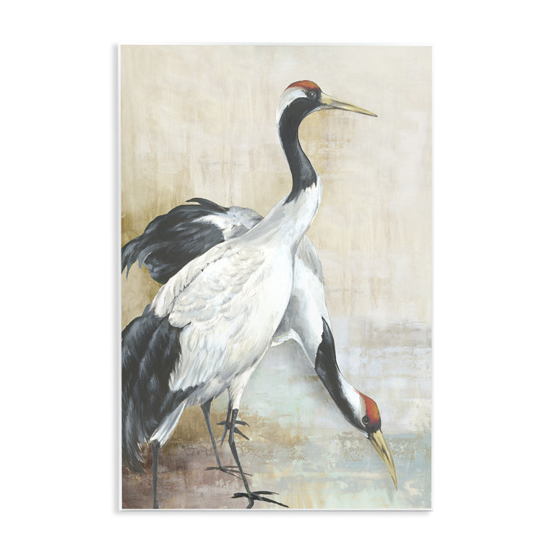 «Crane Duo at Riverside» par Eli Jones, H 15 po x l 10 po