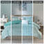 Ensemble d'édredon à imprimé métallique Aqua Twin Raina -24747094-24747097