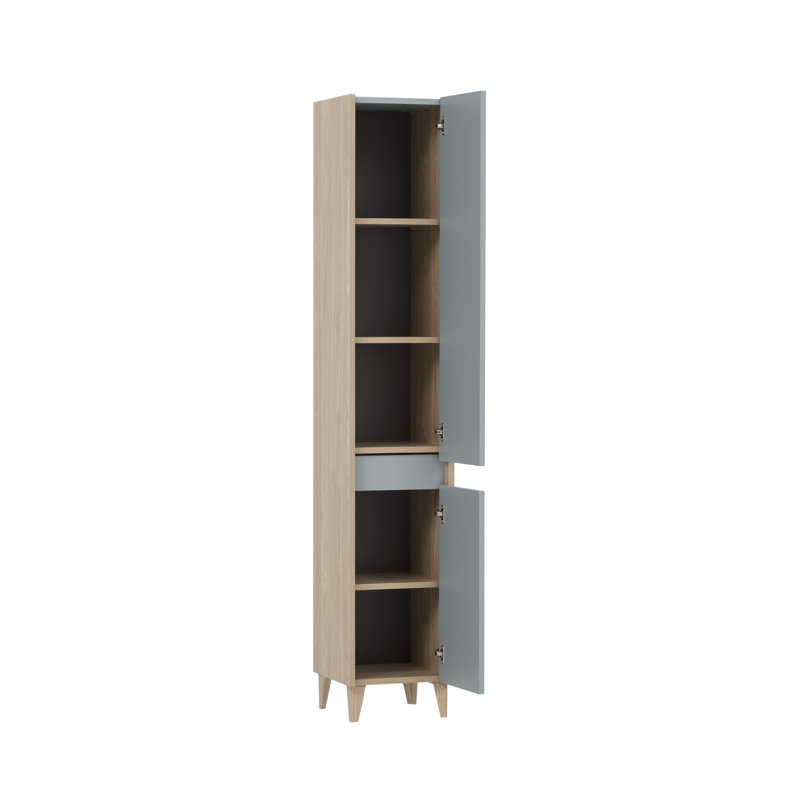 Calvin-Leigh Freestanding Bathroom Cabinet, Pigeon Blue