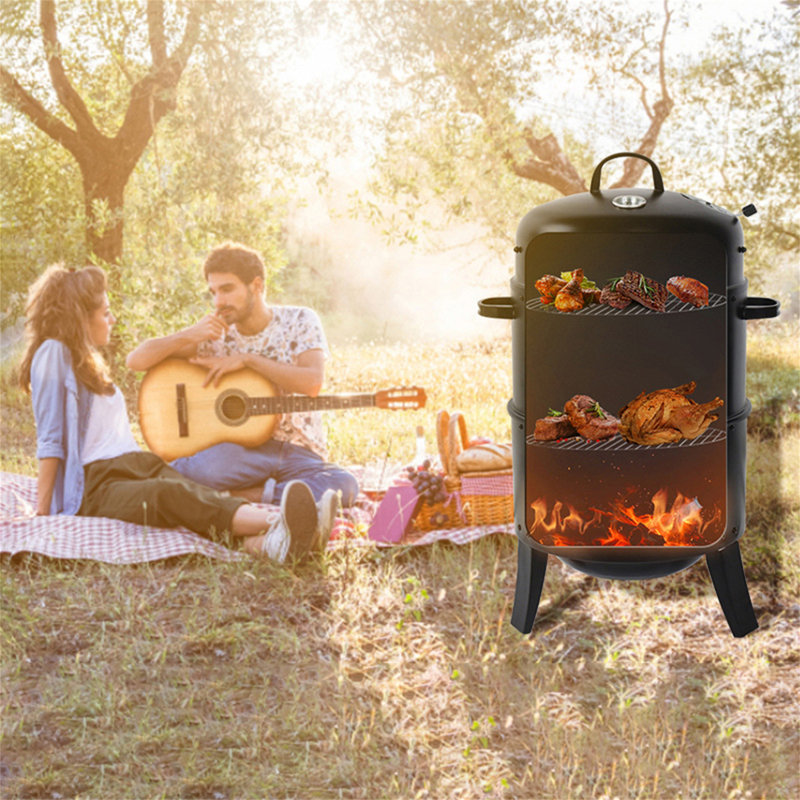 Barbecue extérieur à double couche