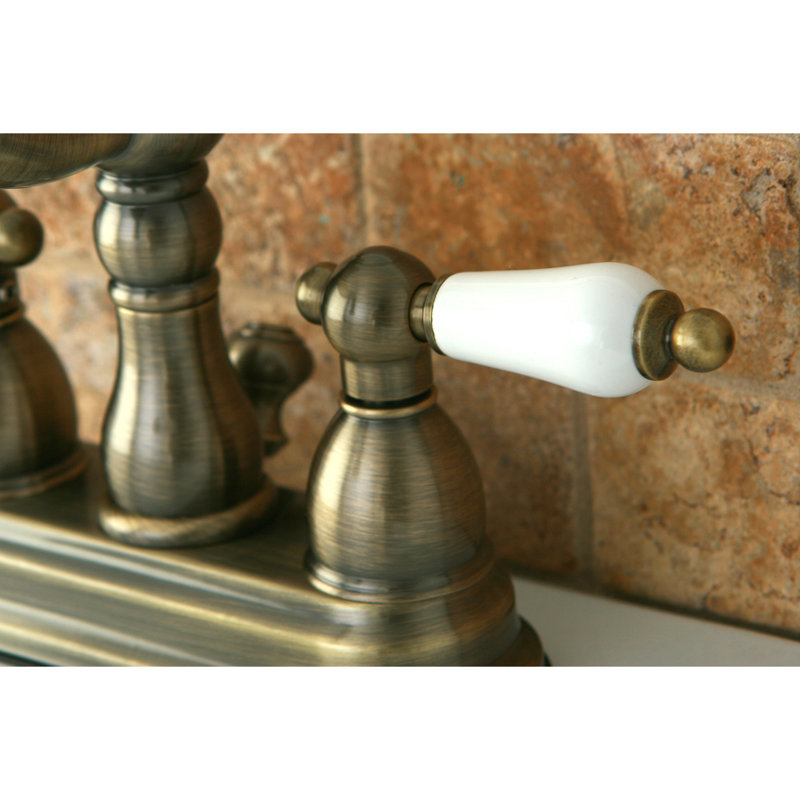 Antique Brass Dual Handle Centerset Bathroom Faucet