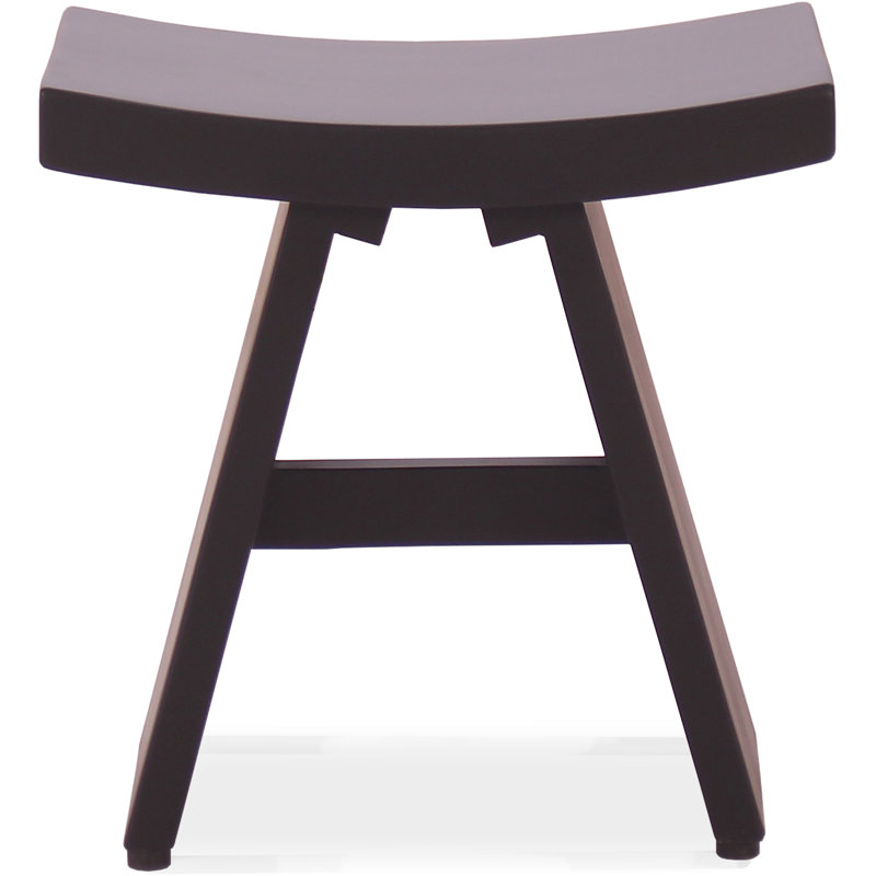 Asia Solid Wood Accent Stool, Brown