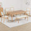 Ensemble de salle à manger extensible 59 à 72 po - 4 chaises en lin + banc, plateau en bois massif vieilli à la main et pieds sculptés. Rustic Farmhouse déclaration pour 6-503912245