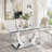 63-Inch Rectangular Tempered Glass Dining Table-466105625