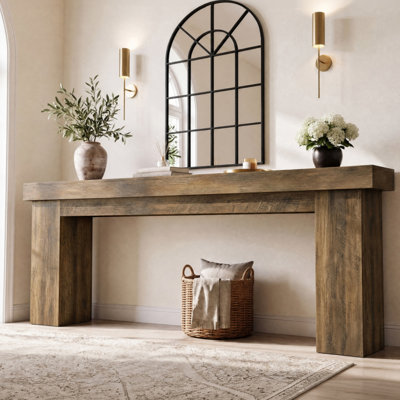 Console 86,61 pouces pour entrée très rustique en bois