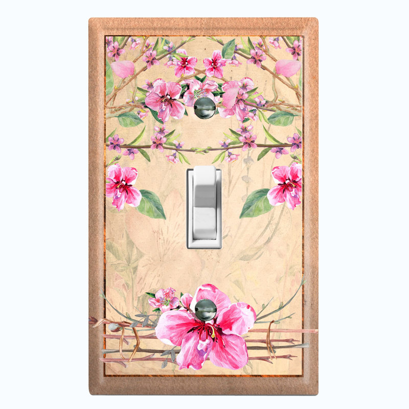Patterned 1 - Gang Toggle Light Switch Standard Wall Plate
