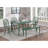 Pemberly Row Rubberwood Rectangular Dining Table in Equestrian Green
