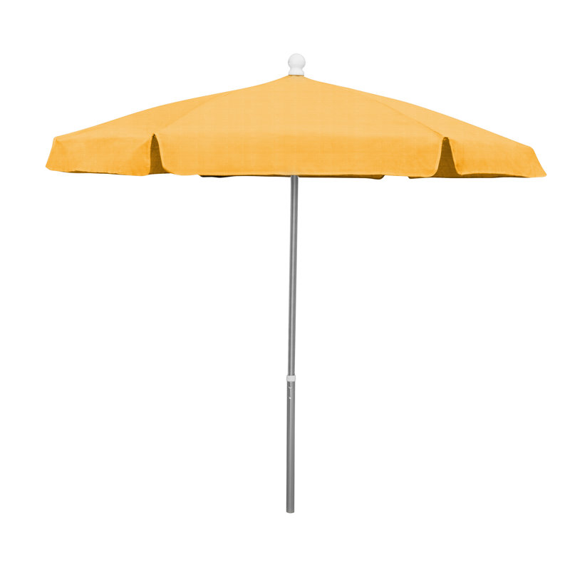 Parasol de marché 7,5 pi Home Garden, Aluminium brillant, Jaune