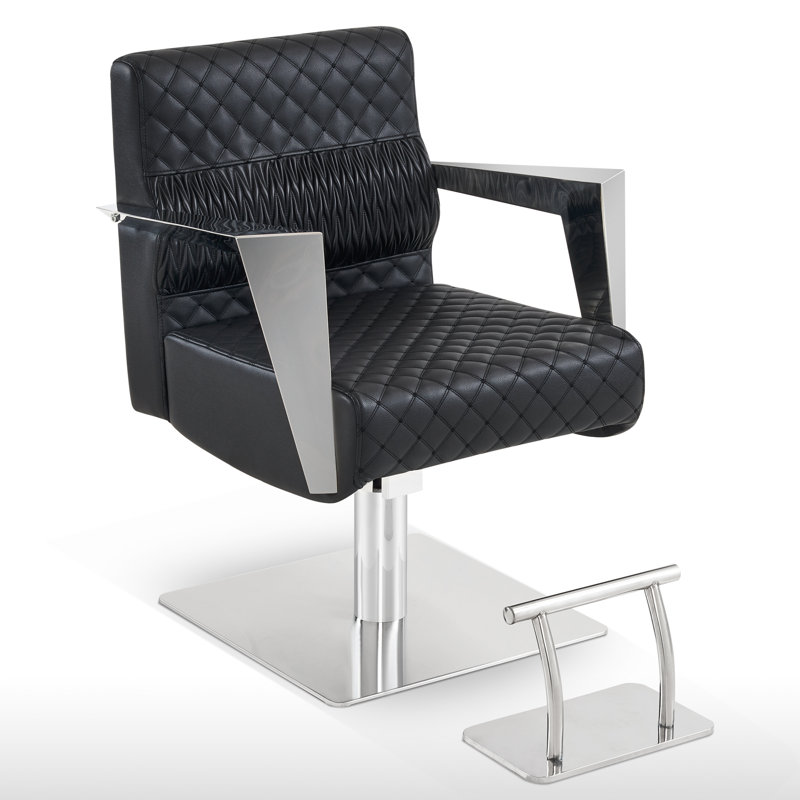 Fauteuil de salon à pompe hydraulique, fauteuil de coiffeur pivotant, similicuir