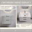 Meuble-lavabo de salle de bain avec lavabo en céramique - Meuble-lavabo mural flottant cannelé avec tiroirs, moderne-265526348-265526349