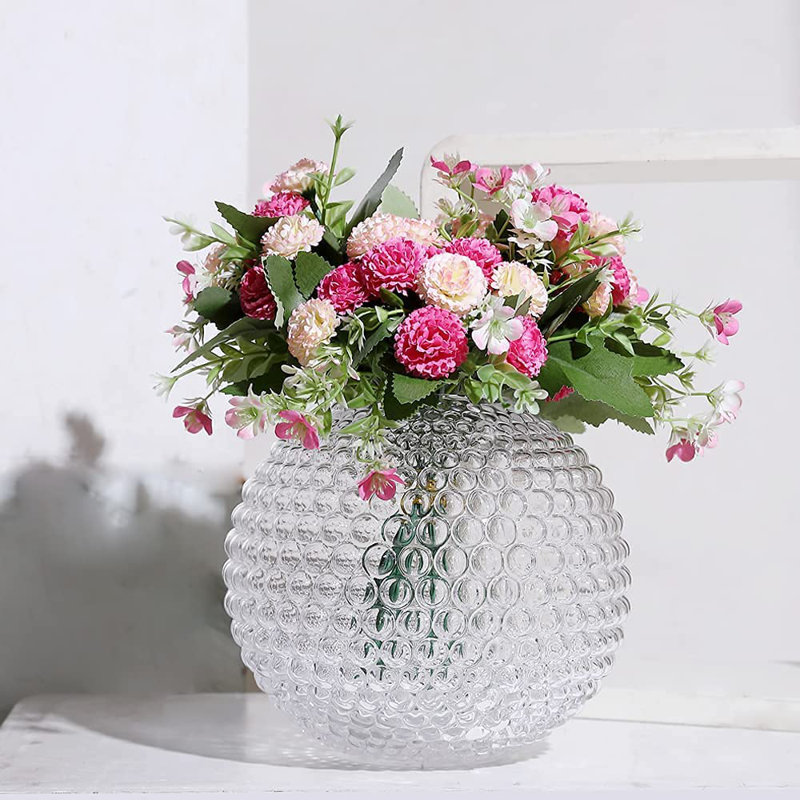 Vase de table en verre transparent intérieur / extérieur 6,9 po Anniek