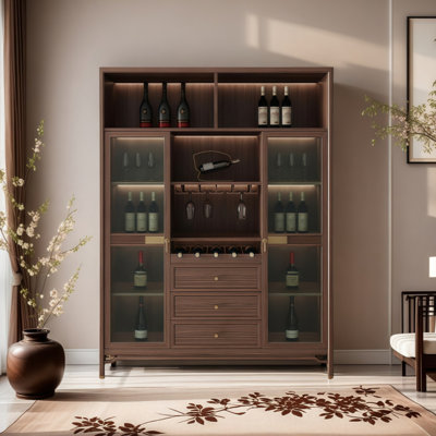 Household Black Walnut Wood Sideboard