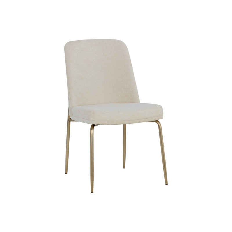 Zeke Upholstered Dining Chair, Antique Brass, Green